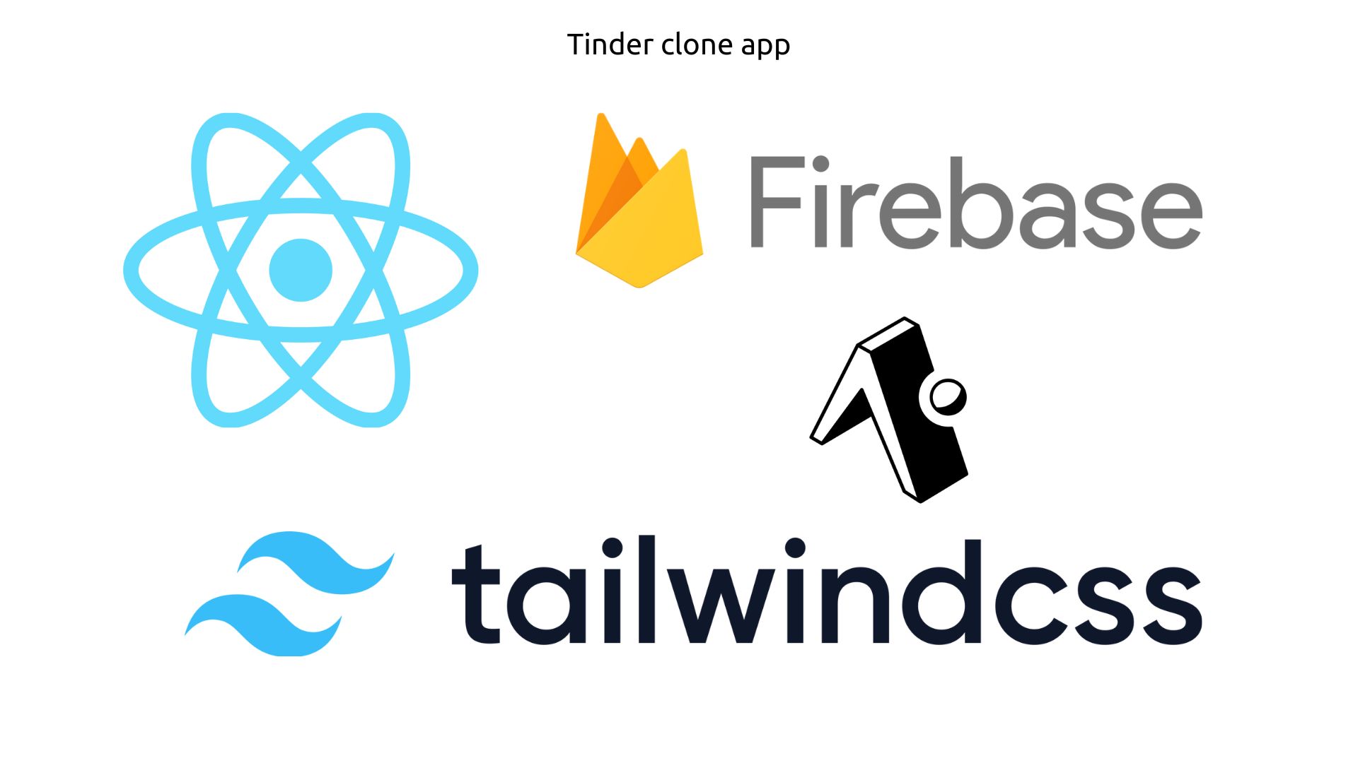 Logo of React Native, tailwindcss, expo, firebase